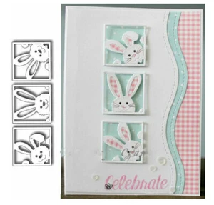 Crafts Die Bunny Metal Cutting Dies Stencils Scrapbooking Embossing Album Card - Picture 1 of 3