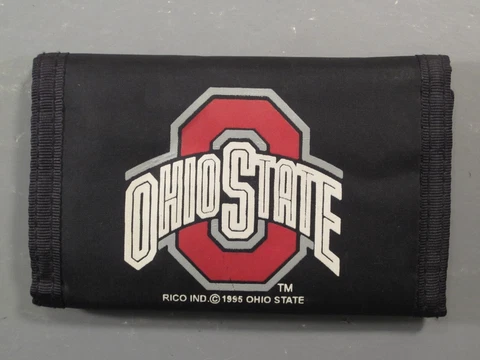 Ohio State Buckeyes Nylon Trifold Wallet 1995 Vintage Cover