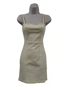 Mini Vestido Divided by H&M Para Mujer Talla 2 Amarillo Denim Correa Espagueti Cremallera Trasera - Imagen 1 de 13