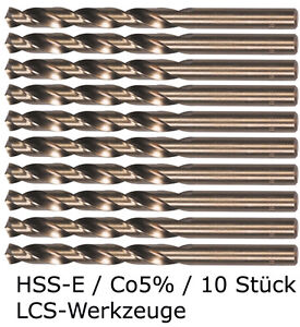 HSS-E Spiralbohrer 0,3 - 25,0 mm reduziert Co5% HSS-CO HSSE VA V2A Edelstahl