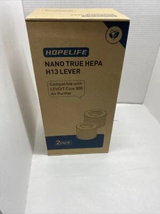 Hopelife Nano True HEPA H13 Lever For Levoit Core 300 Air Purifier Filter/2pack - Picture 1 of 9
