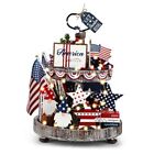 18 Pcs 4th of July Tiered Tray Decor Set Rustic Patriotic Independence Day Flag