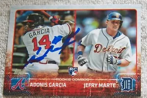 Atlanta Braves Adonis Garcia signiert 2015 Topps Update Autogrammkarte Jefry Marte Menge - Bild 1 von 1