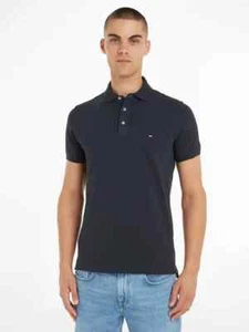 Tommy Hilfiger Men's Short Sleeve Polo Shirt 1985 Style Cotton Top Desert Sky - Picture 1 of 4