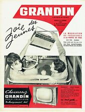 Publicité Advertising 420  1964  Grandin  transistor Hawai MF téléviseur Everest