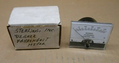 1 NIB STERLING INC 821988 930032-1497 DEGREE FAHRENHEIT METER 0-250 DEG PANEL MT - Image 1 of 3