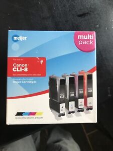 Canon 8 CLI 100 Ink Cartridge ~ Multi-Color 4 Tanks (BK,C,M,Y) ~ New In Box