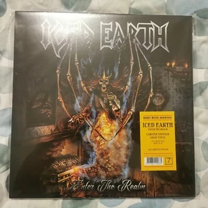 ICED EARTH ENTER THE REALM 12"GOLD VINYL NEW - Picture 1 of 2