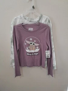 Girls Star Wars Christmas Set Long Sleeve Shirts Size XL 14-16 NWT - Picture 1 of 4