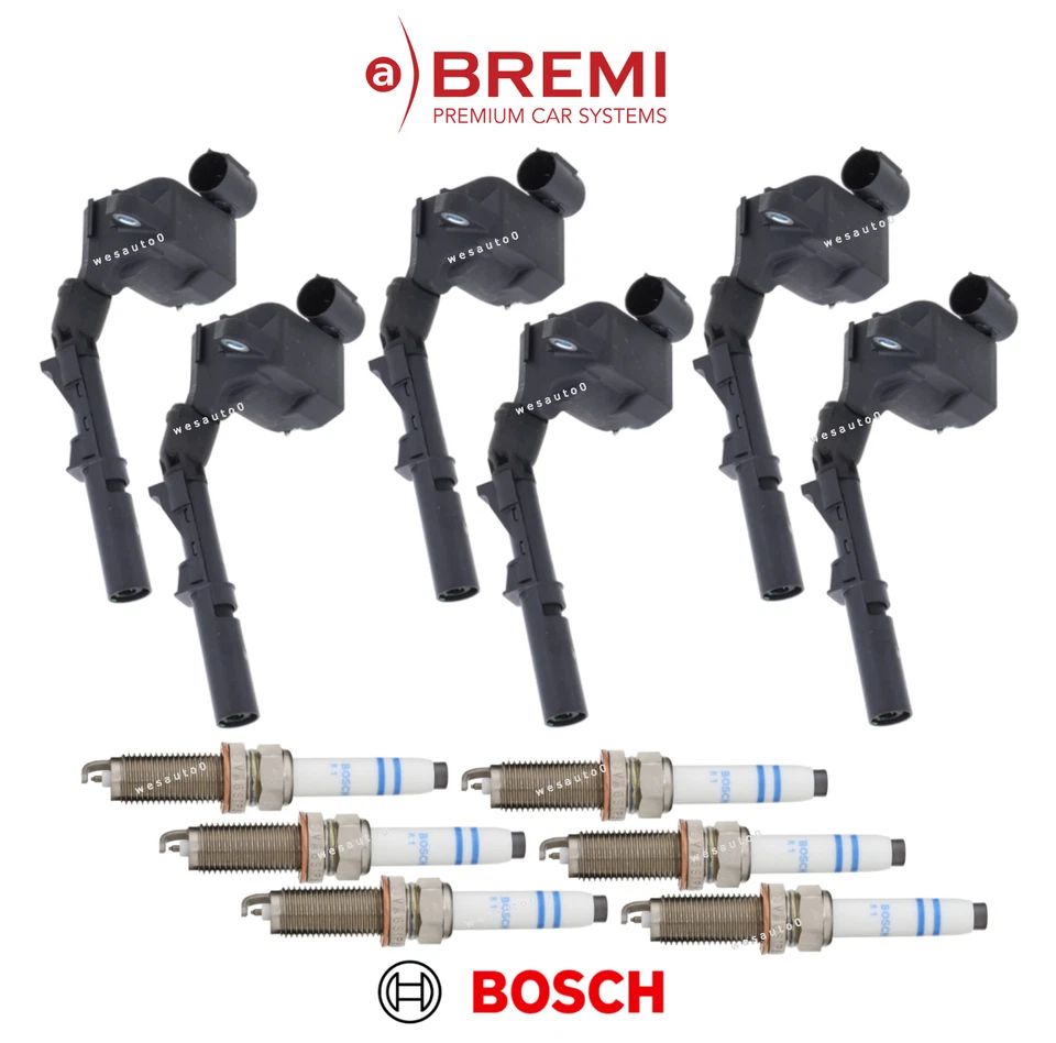 Ignition Coil & Spark Plug (6sets) OES for Mercedes C400 CLS400 / C43 C450 AMG - Image 1 of 1