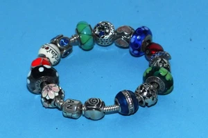 Pandora Armband mit 16 Charms 925 Silber - Bild 1 von 17