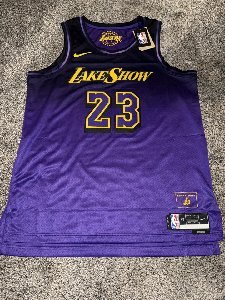 Nike Authentic LA Lakers City Edition Lebron James Jersey FQ4346 Men’s M