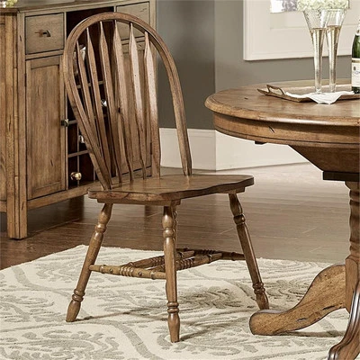 Carolina Crossing Antique Honey Windsor Side Chair - Set of 2 - Image 1 of 4