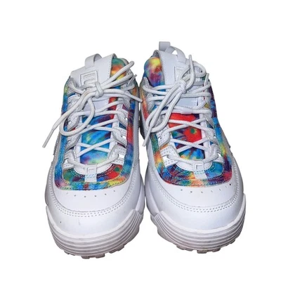 FILA DISRUPTOR II TIE DYE Tenis, Coloridos Gruesos Zapatos Atléticos Foto 1 de 4