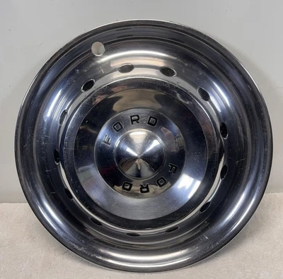 Single 1950 Ford Crestline 15" Dealer Option Hubcap Wheel Cover Rare - Image 1 of 4