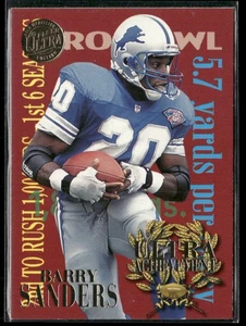 1995 Ultra Barry Sanders Ultra Achievements Gold Medallion Detroit Lions #6 - Picture 1 of 2