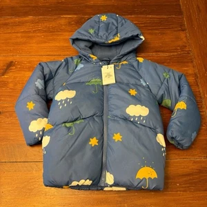 Primark Toddler Size 24-36 Months Fleece Lined Puffer Jacket Blue Winter Coat - Picture 1 of 12