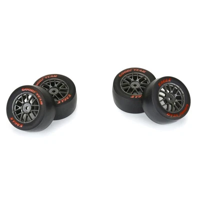 Pro-Line 1/12 Goodyear Eagle Option Tire F/R MTD Gray Wheels (4) for Losi NASCAR - Image 1 of 4