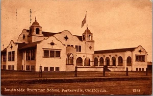 Postal de Grammar School Porterville, California CA c1914 - Imagen 1 de 2