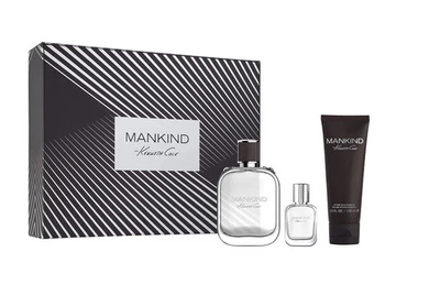 Kenneth Cole Mankind 3 piezas juego de regalo para hombres eau de toilette 3,4 oz y 0,5 oz + disco bálsamo Foto 1 de 2