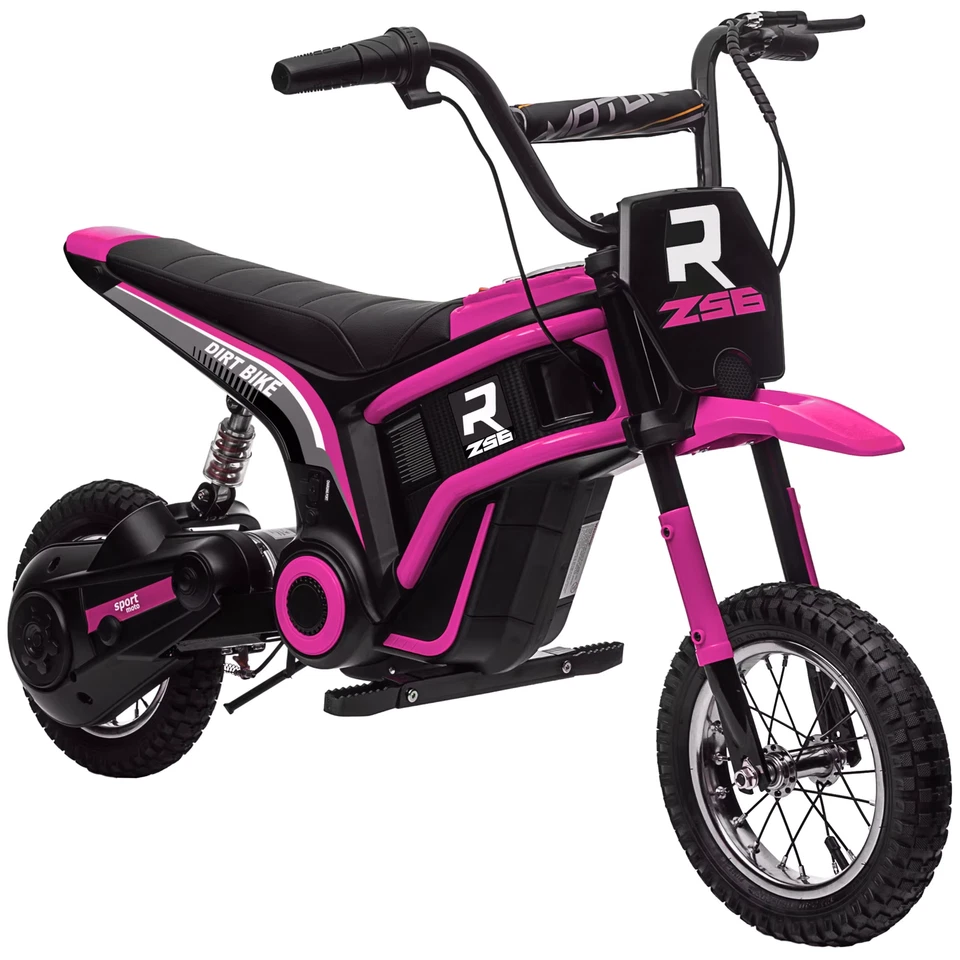 HOMCOM 24V Kids Electric Motorbike Twist Throttle Ride On Toy with Music Horn - Image 1 of 4