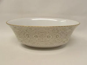 Martinique by Sango ovale Gemüseschale beige Band Blumen Goldrand & Rand b89 - Bild 1 von 2