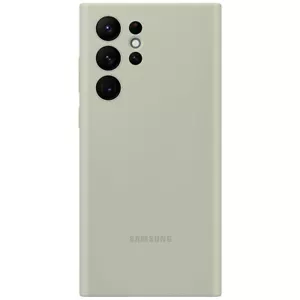 Original Samsung Silicone Cover Case for Galaxy S22 Ultra - Olive Green - Picture 1 of 3