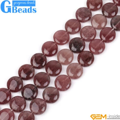 Cuentas sueltas espaciadoras de monedas de piedra natural surtida para hacer joyas 15" GB Foto 1 de 4