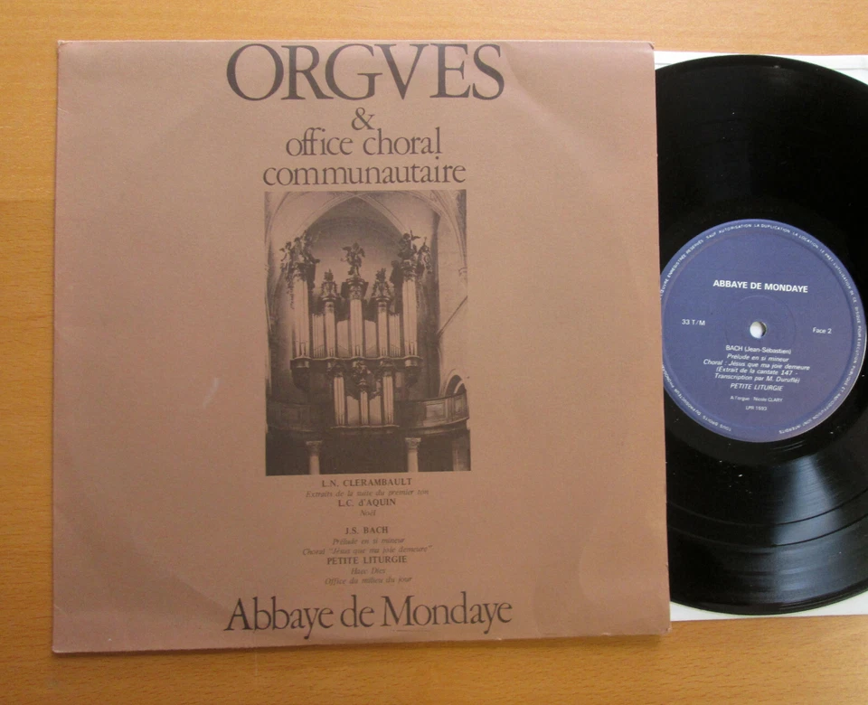 ORGVES & Office Choral Communautaire Abbaye de Mondaye 10" Vinyl NEAR MINT - Image 1 of 4
