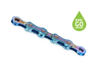 KMC GO WAXED Kette X12 Aurora Blue 12-fach 126 Glieder Oil Slick - Bild 1 von 4