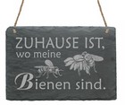 Schild Zuhause ist, wo meine Bienen sind - aus Schiefer - 22x16 Imker Imkerei ❤️