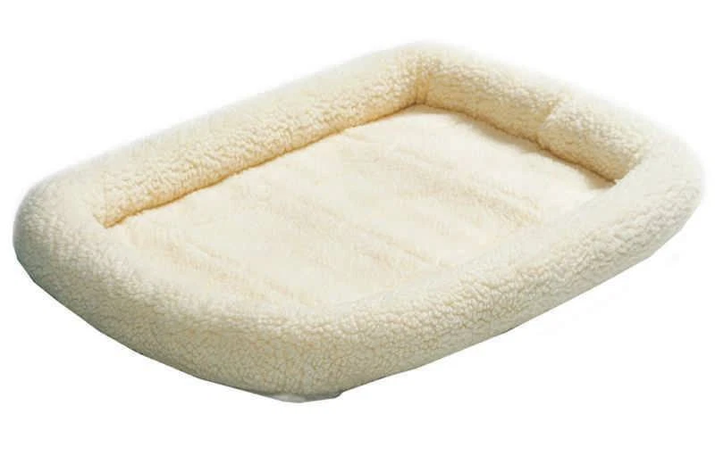 Midwest Quiet Time Sheepskin Bed For Dogs 18 Inch Cream - Image 1 of 1