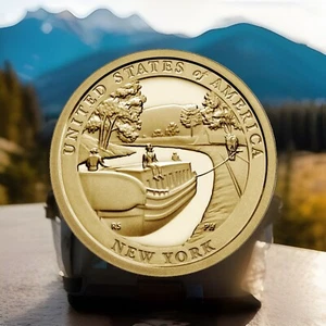 2021-S Gem Proof American Innovation New York Dollar Coin FAST SHIPPING - Picture 1 of 8