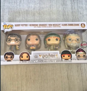 Funko Pop Harry Potter Coffret 4 figurines Harry Hermione Ron Dumbledore Rare - Imagen 1 de 10