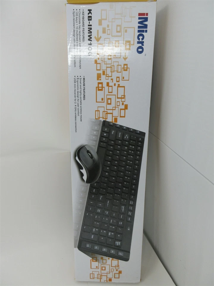 iMicro KB-IMW106 Wireless Keyboard & Mouse Combo NEW!! - Image 1 of 4