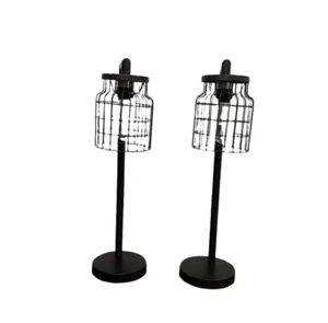 Industrial Look Tischlampe Paar 25" Steampunk Beistelltisch Nachttisch Couchtisch - Bild 1 von 6