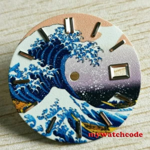 28,5 mm Reloj de Surf Kanagawa Completo Luminoso Esfera Se Adapta al Movimiento Japón NH35 - Imagen 1 de 3