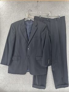 John W Nordstrom Loro Piana Super 120s Suit Men’s 43R Trousers 36x30 Black EUC