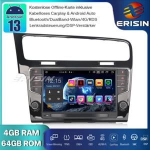 8-Kern 64GB Android 13 Autoradio Navi DAB+ GPS BT CarPlay Wifi Für VW Golf 7 VII - Bild 1 von 16