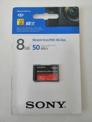 Brand New 8GB Sony  Memory Stick Pro-HG DUO Card 50MB/s Made in Japan MS-HX8B/T2 - Image 1 of 2