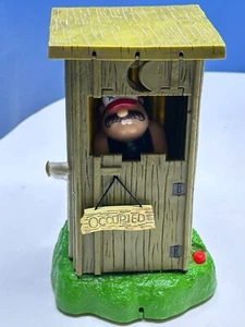 Redneck Outhouse Talking Vibrating Bobble Toilet Humor Occupied Toy - Picture 1 of 5