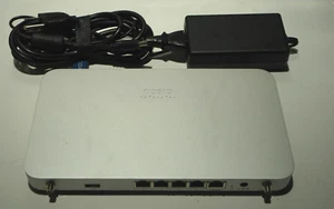 Cisco Meraki MX64W-HW Wireless 250Mbps 6x 1GB RJ-45 UNCLAIMED Firewall-Fast Ship - Afbeelding 1 van 4
