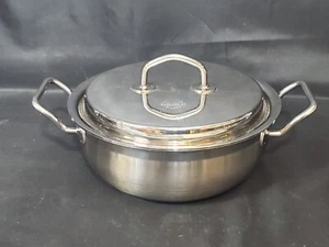 Silga Teknika 7 Quart 18/10 Stainless Steel Shallow Stockpot Casserole - Imagen 1 de 10