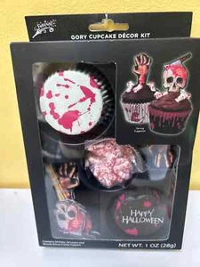 Festival Cory Cupcake Decor kit -24 pick & Liners & bloody bones candy toppers - Picture 1 of 2