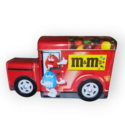 M&M Vtg 1999 Candy Tin Container Truck Moving Wheels Collectible Decor Nick Nack - Image 1 of 4
