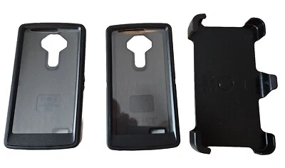 2 OtterBox Defender Series Black Cases for LG G4 + 1 Belt Clip New In Boxes! - Image 1 of 4