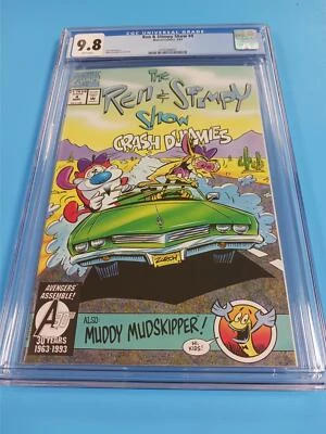 CGC 9.8 MINT~ THE REN AND STIMPY SHOW # 4 Comic ~ GEM! ~ 1993 Marvel 002 - Image 1 of 4