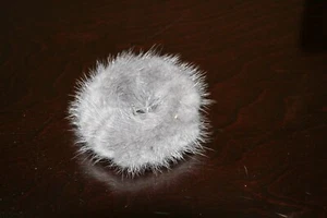 New Grey Mink Fur Scrunchie Scrunchy Efurs4less - Picture 1 of 1