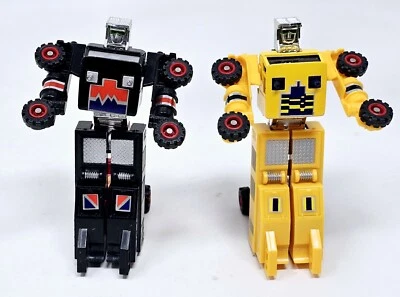 Intex Zee Mega Moto Bot Yellow & Black Trucks 1985 Die-Cast Motorized VTG VG - Image 1 of 4
