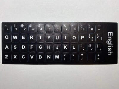 ✅ Black Standard English US Keyboard Sticker CAPS LETTERS A-Z FAST SHIP from US✅ - Image 1 of 2